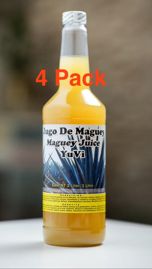 4 Pack, 4 Bottles Jugo De Maguey