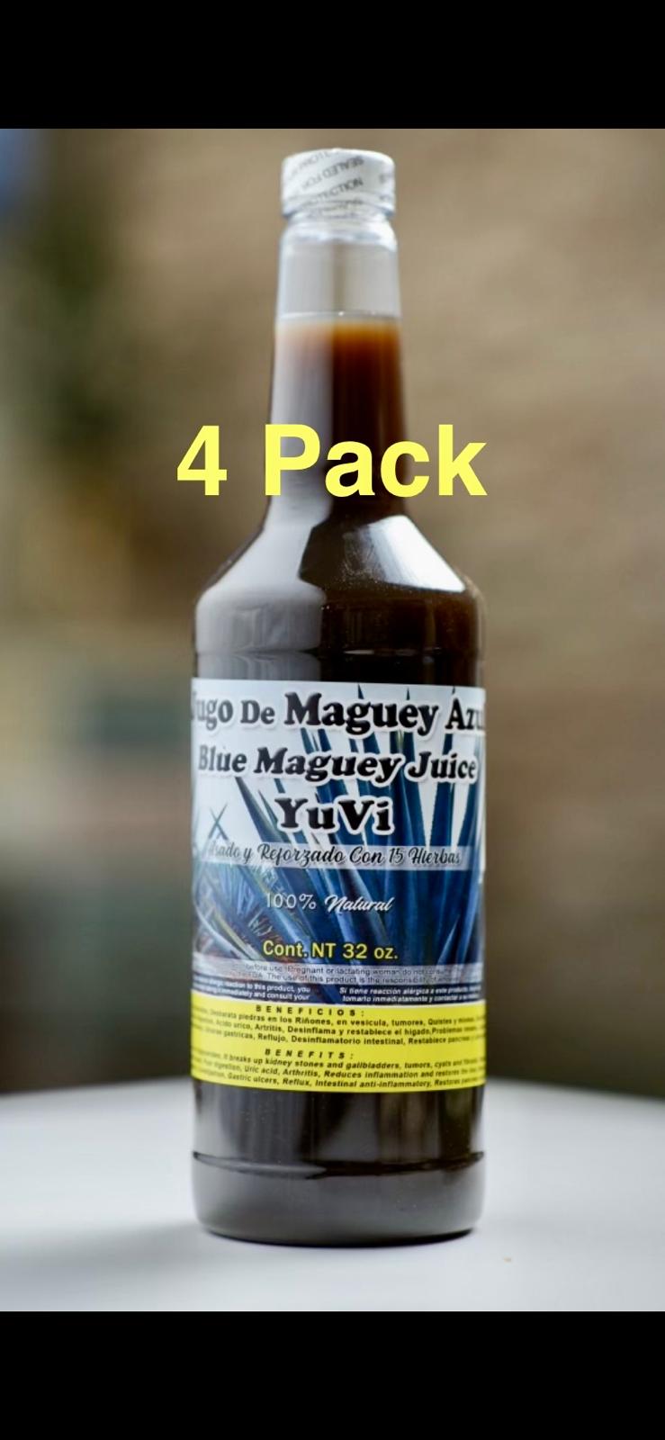 4 Pack, 4 Bottles, Jugo De Maguey (REFORZADO)