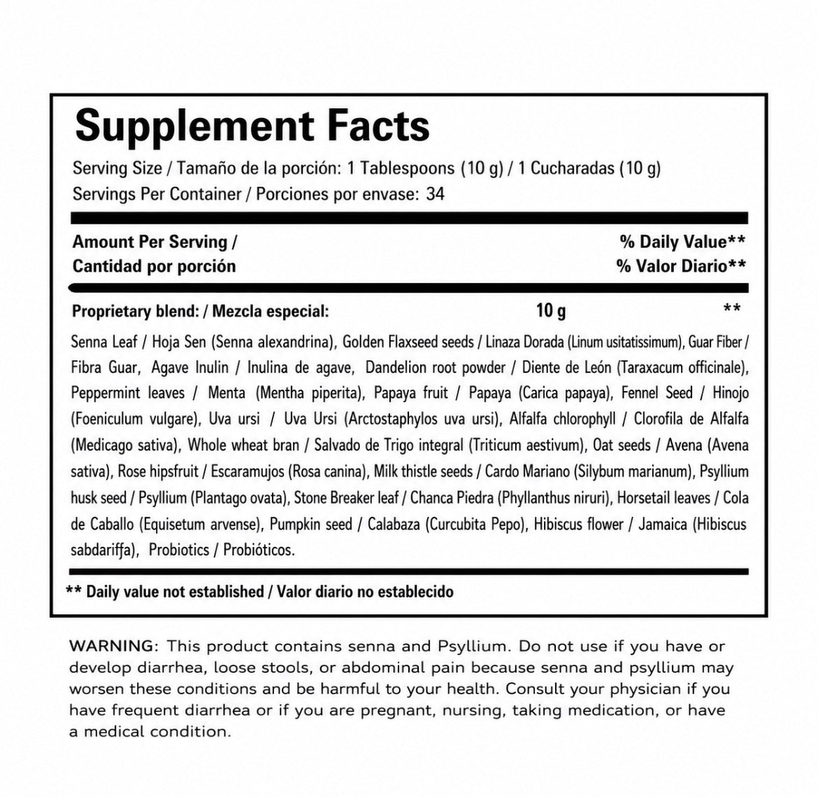 Super Detox Barre Barre Desintoxicador de Organos y control de peso ( Con Probioticos)