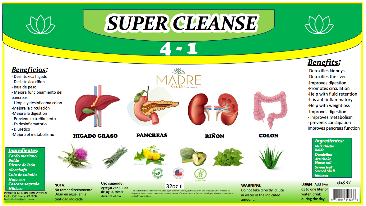 "Super Cleanse 4 to 1" Tonico